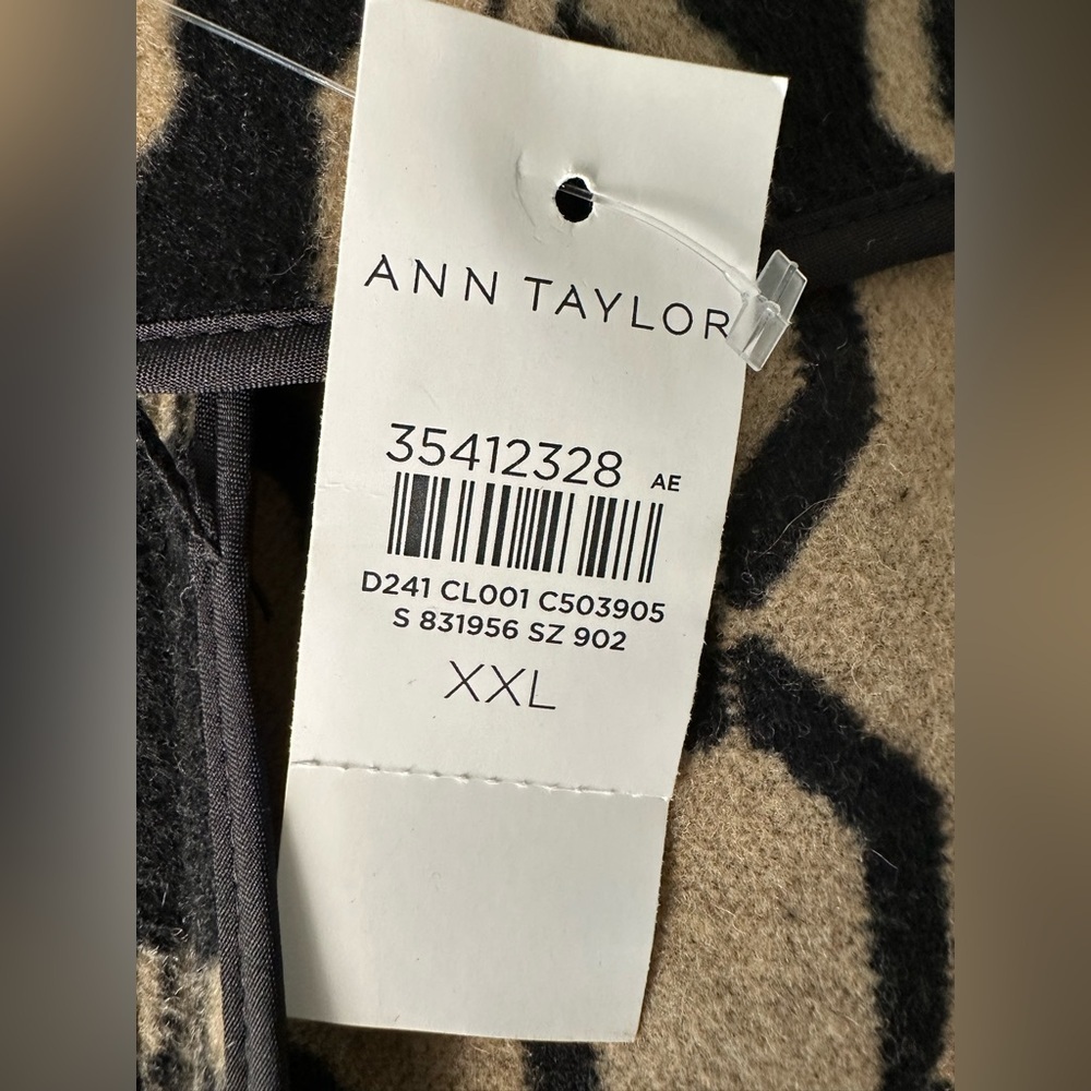 Ann Taylor Link Wool Blend Stand Collar Overcoat Size XXL - Picture 12 of 13